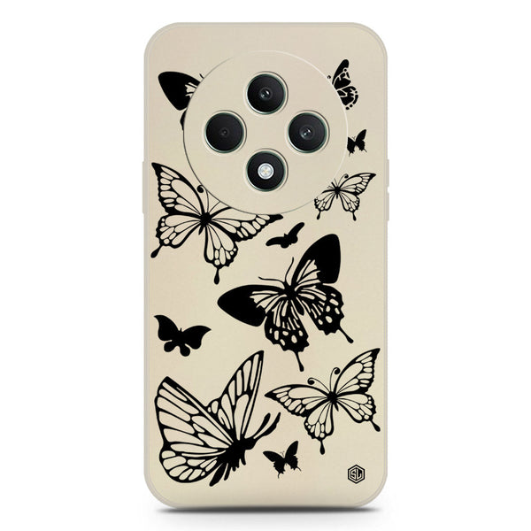Cute Butterfly Design Soft Phone Case - Silica Gel Case - Offwhite - Oppo Reno 12F 4G