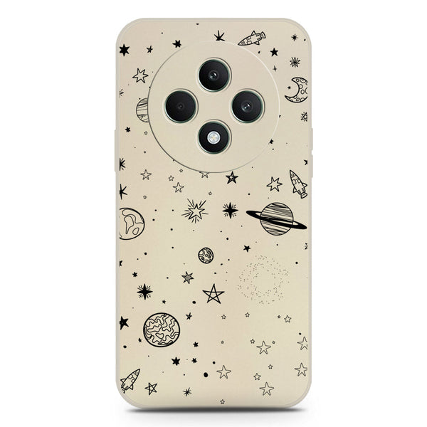Stardust Dreams Design Soft Phone Case - Silica Gel Case - Offwhite - Oppo Reno 12F 4G