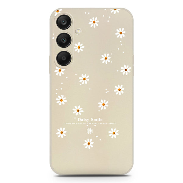 Daisy Smile Design Soft Phone Case - Silica Gel Case - Offwhite - Samsung Galaxy S25