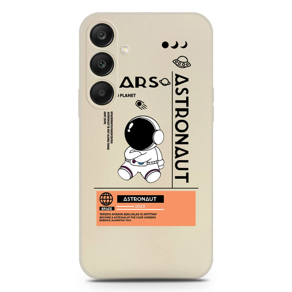 Astronaut Series Design Soft Phone Case - Silica Gel Case - Offwhite - Samsung Galaxy S25