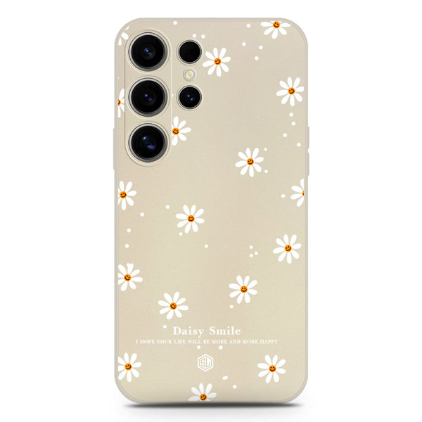 Daisy Smile Design Soft Phone Case - Silica Gel Case - Offwhite - Samsung Galaxy S25 Ultra