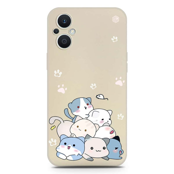 Cute Design Soft Phone Case - Silica Gel Case - Offwhite - Oppo Reno 7 Lite