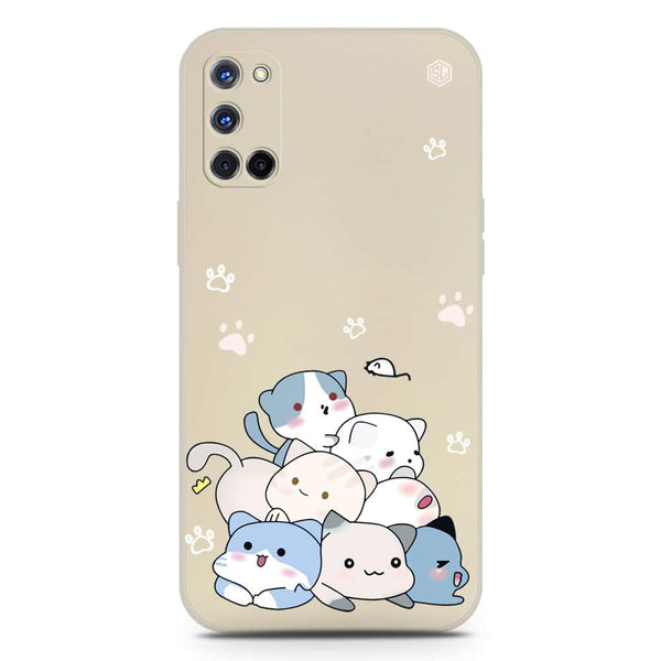 Cute Design Soft Phone Case - Silica Gel Case - Offwhite - Oppo A92