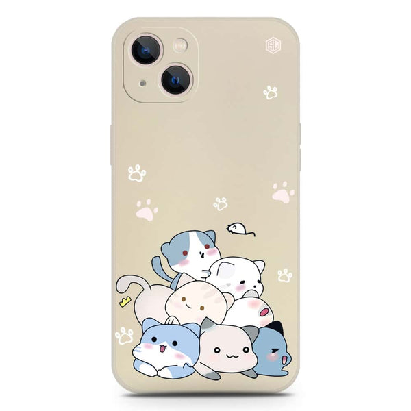 Cute Design Soft Phone Case - Silica Gel Case - Offwhite - iPhone 13 Mini