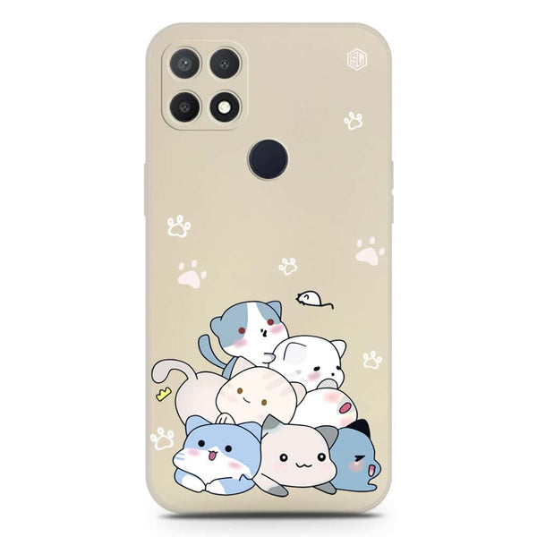 Cute Design Soft Phone Case - Silica Gel Case - Offwhite - Oppo A15s