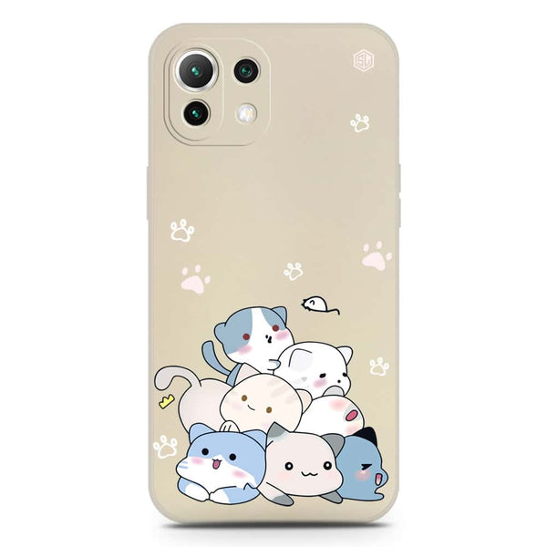Cute Design Soft Phone Case - Silica Gel Case - Offwhite - Xiaomi Mi 11 Lite
