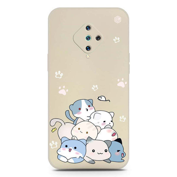 Cute Design Soft Phone Case - Silica Gel Case - Offwhite - Vivo Y51 (2020 September)