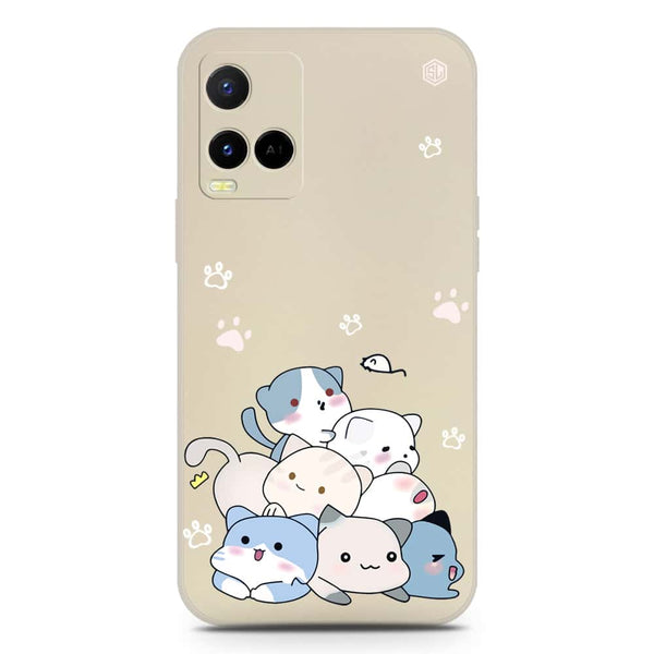Cute Design Soft Phone Case - Silica Gel Case - Offwhite - Vivo Y21s