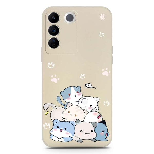 Cute Design Soft Phone Case - Silica Gel Case - Offwhite - Vivo S16e