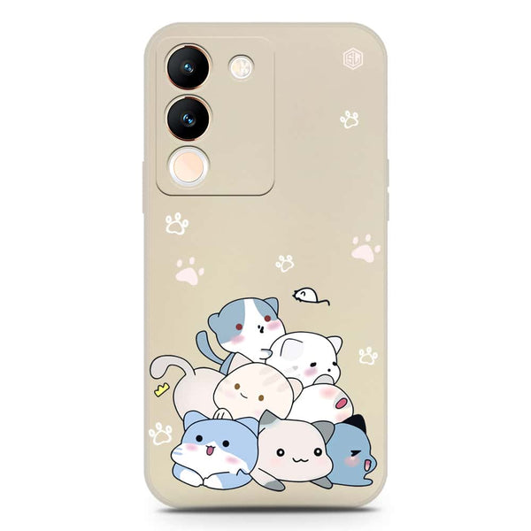 Cute Design Soft Phone Case - Silica Gel Case - Offwhite - Offwhite - Vivo V29e