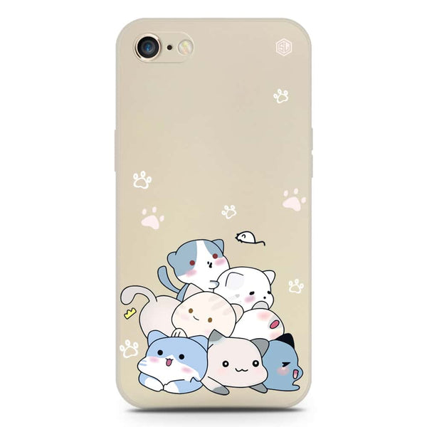 Cute Design Soft Phone Case - Silica Gel Case - Offwhite - iPhone 8 / 7
