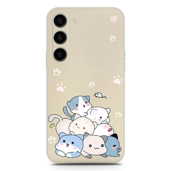 Cute Design Soft Phone Case - Silica Gel Case - Offwhite - Samsung Galaxy S23 5G