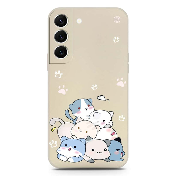 Cute Design Soft Phone Case - Silica Gel Case - Offwhite - Samsung Galaxy S22 5G