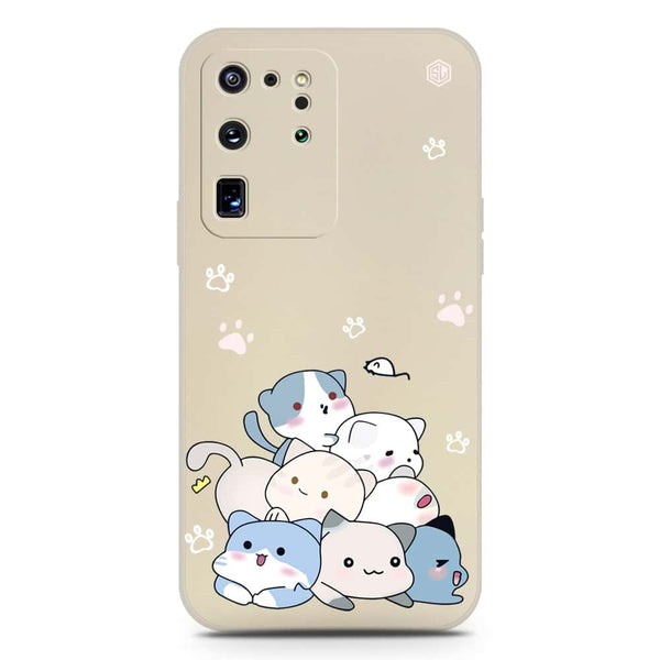 Cute Design Soft Phone Case - Silica Gel Case - Offwhite - Samsung Galaxy S20 Ultra