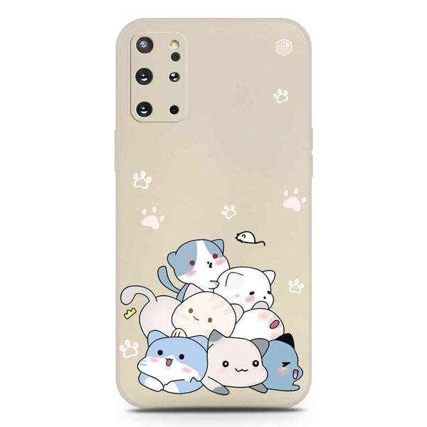 Cute Design Soft Phone Case - Silica Gel Case - Offwhite - Samsung Galaxy S20 Plus