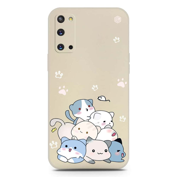 Cute Design Soft Phone Case - Silica Gel Case - Offwhite - Samsung Galaxy S20