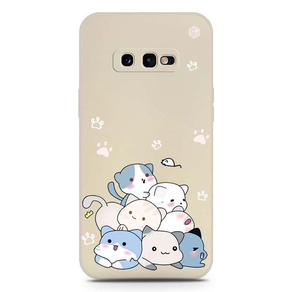 Cute Design Soft Phone Case - Silica Gel Case - Offwhite - Samsung Galaxy S10e