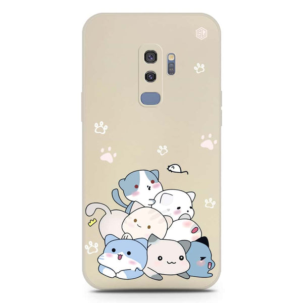 Cute Design Soft Phone Case - Silica Gel Case - Offwhite - Samsung Galaxy S9 Plus