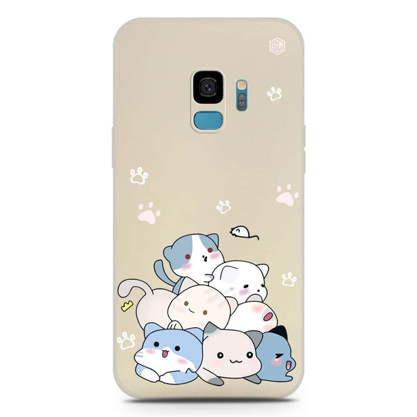 Cute Design Soft Phone Case - Silica Gel Case - Offwhite - Samsung Galaxy S9