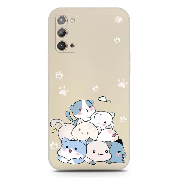 Cute Design Soft Phone Case - Silica Gel Case - Offwhite - Samsung Galaxy Note 20