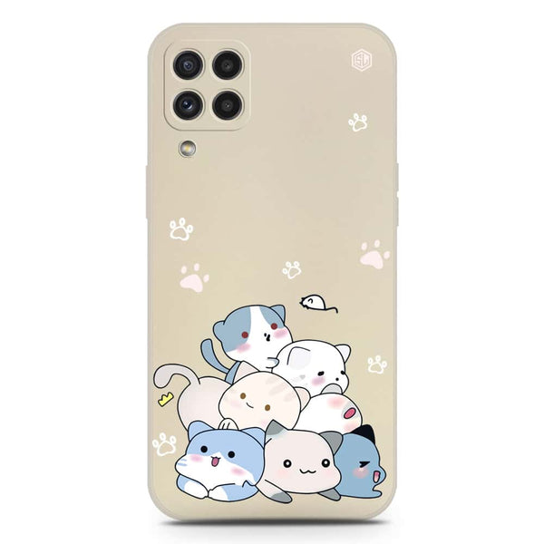 Cute Design Soft Phone Case - Silica Gel Case - Offwhite - Samsung Galaxy M32