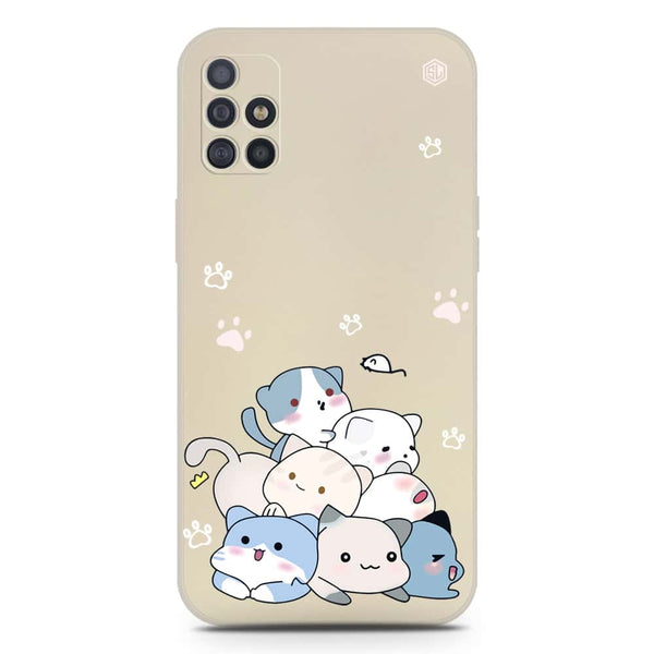 Cute Design Soft Phone Case - Silica Gel Case - Offwhite - Samsung Galaxy M31s