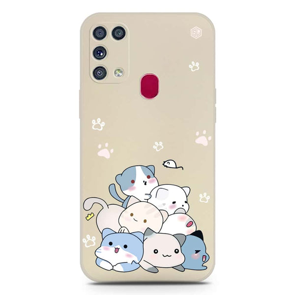 Cute Design Soft Phone Case - Silica Gel Case - Offwhite - Samsung Galaxy M31