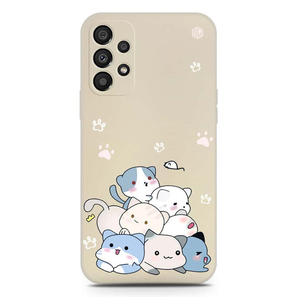 Cute Design Soft Phone Case - Silica Gel Case - Offwhite - Samsung Galaxy A72