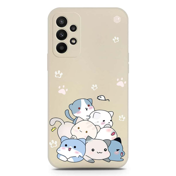 Cute Design Soft Phone Case - Silica Gel Case - Offwhite - Samsung Galaxy A23