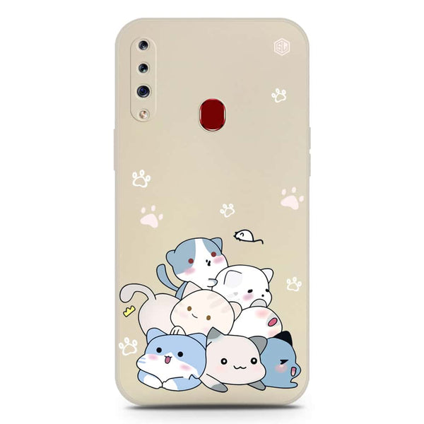 Cute Design Soft Phone Case - Silica Gel Case - Offwhite - Samsung Galaxy A20s