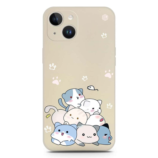 Cute Design Soft Phone Case - Silica Gel Case - Offwhite - iPhone 14