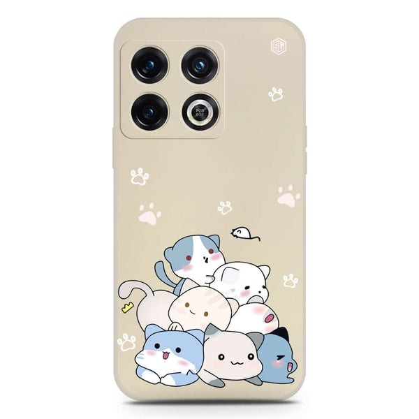 Cute Design Soft Phone Case - Silica Gel Case - Offwhite - OnePlus 10 Pro