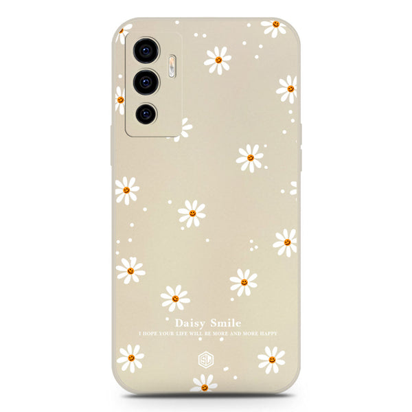 Daisy Smile Design Soft Phone Case - Silica Gel Case - Offwhite - Vivo V23e
