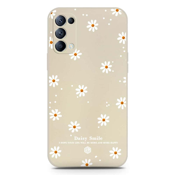 Daisy Smile Design Soft Phone Case - Silica Gel Case - Offwhite - Oppo Reno 5 4G