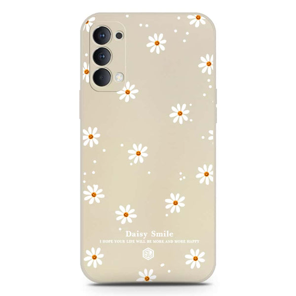 Daisy Smile Design Soft Phone Case - Silica Gel Case - Offwhite - Oppo Reno 4 Pro 5G