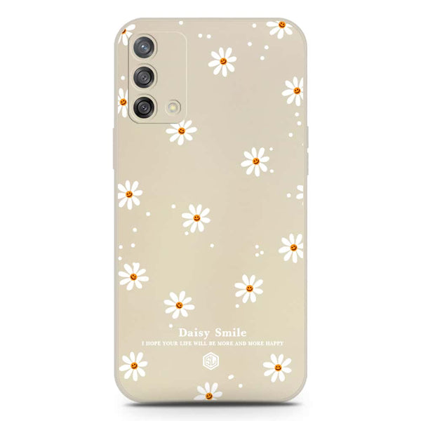 Daisy Smile Design Soft Phone Case - Silica Gel Case - Offwhite - Oppo F19