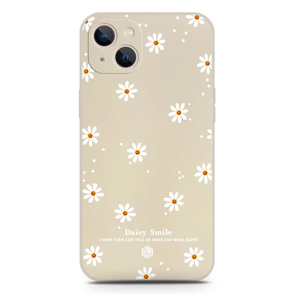 Daisy Smile Design Soft Phone Case - Silica Gel Case - Offwhite - iPhone 13 Mini