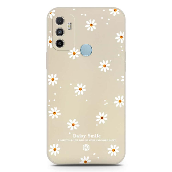 Daisy Smile Design Soft Phone Case - Silica Gel Case - Offwhite - Oppo A53s