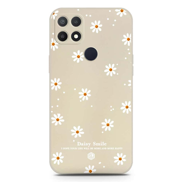 Daisy Smile Design Soft Phone Case - Silica Gel Case - Offwhite - Oppo A15