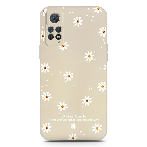 Daisy Smile Design Soft Phone Case - Silica Gel Case - Offwhite - Xiaomi Redmi Note 11 Pro Plus