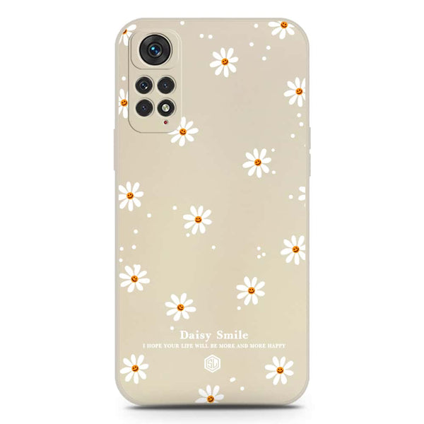 Daisy Smile Design Soft Phone Case - Silica Gel Case - Offwhite - Xiaomi Redmi Note 11