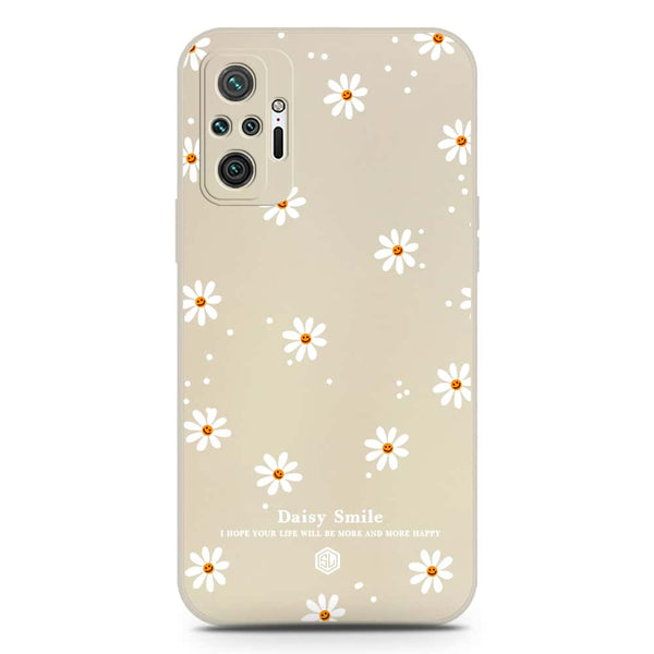 Daisy Smile Design Soft Phone Case - Silica Gel Case - Offwhite - Xiaomi Redmi Note 10 Pro Max