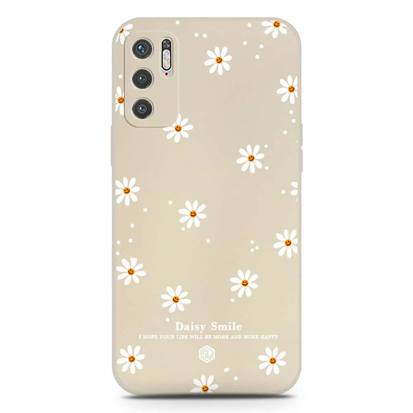 Daisy Smile Design Soft Phone Case - Silica Gel Case - Offwhite - Xiaomi Redmi Note 10 5G