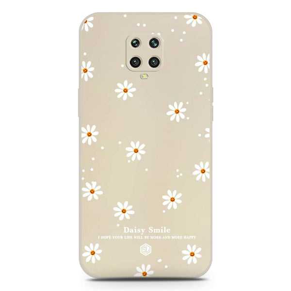 Daisy Smile Design Soft Phone Case - Silica Gel Case - Offwhite - Xiaomi Redmi Note 9S
