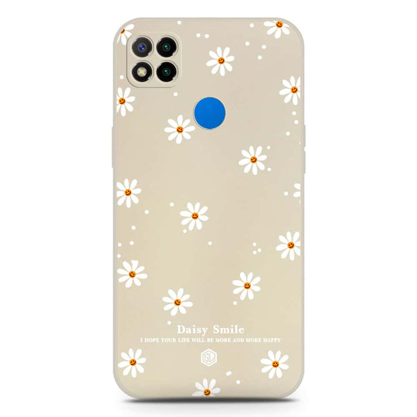 Daisy Smile Design Soft Phone Case - Silica Gel Case - Offwhite - Xiaomi Redmi 10A