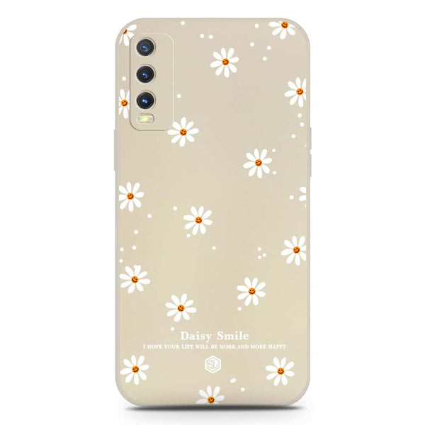Daisy Smile Design Soft Phone Case - Silica Gel Case - Offwhite - Vivo Y20s