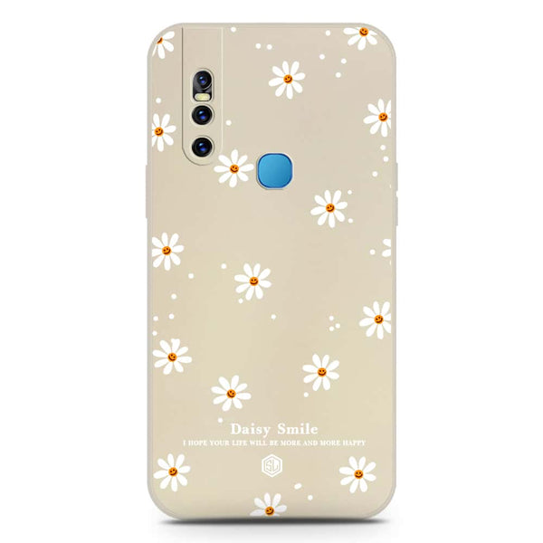 Daisy Smile Design Soft Phone Case - Silica Gel Case - Offwhite - Vivo V15