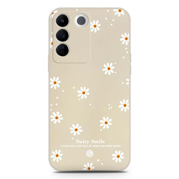 Daisy Smile Design Soft Phone Case - Silica Gel Case - Offwhite - Vivo S16e