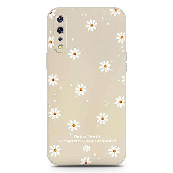 Daisy Smile Design Soft Phone Case - Silica Gel Case - Offwhite - Vivo S1