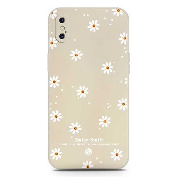 Daisy Smile Design Soft Phone Case - Silica Gel Case - Offwhite - iPhone XS / X